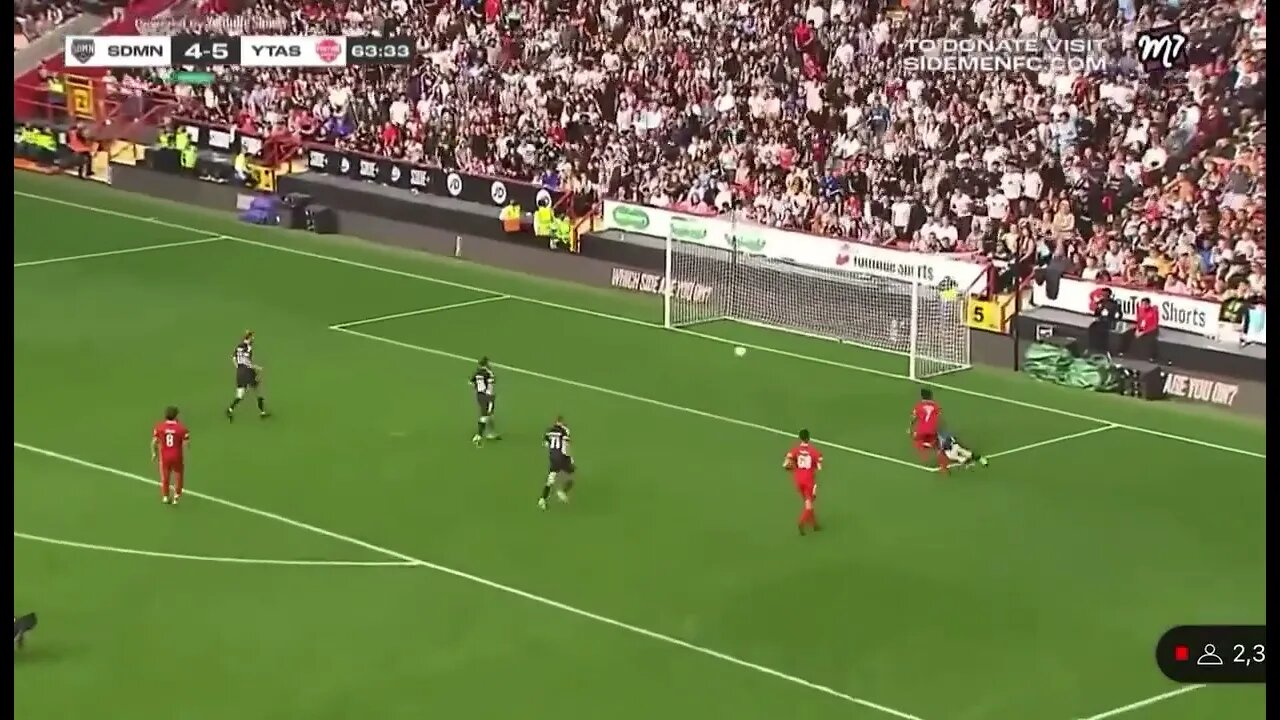 IShowSpeed takes a GOAL but was OFFSIDE at the Sidemen Charity Match 2022 #IShowSpeed