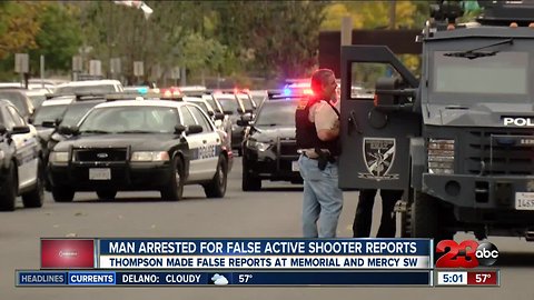 Man arrested for making false active shooter reports at hospitals