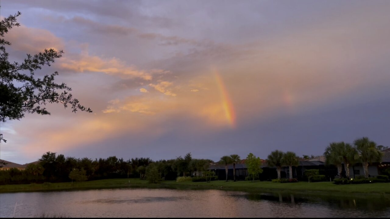 Double Rainbow Sunset In Paradise (Full Version) #4K