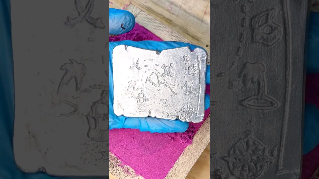 Metal Casting with Kinetic Sand - Magic Sand #shorts #shortsfeed #kineticsand