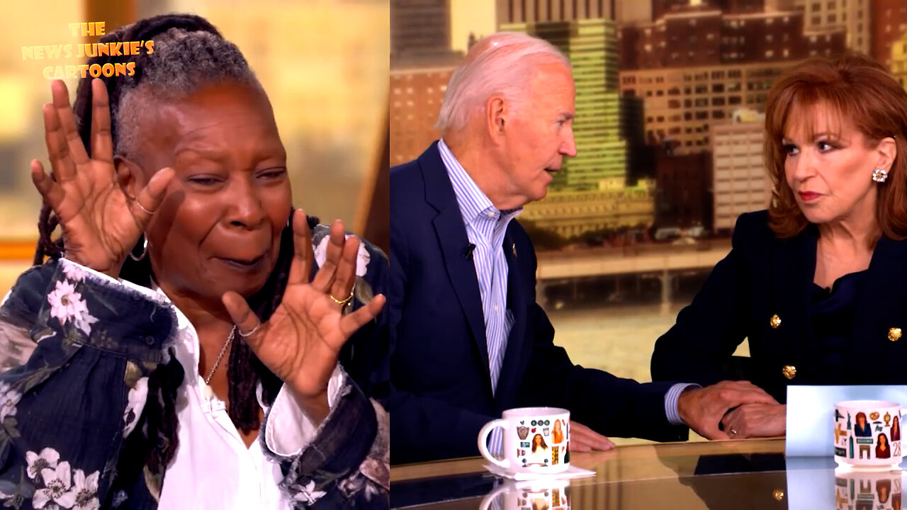 Creepy Biden struggles when asked 'Was your hand forced?' He tells The View dummies that Kamala is "smart as hell" and was in charge of everything and agrees with them that Trump should be killed like a bug.