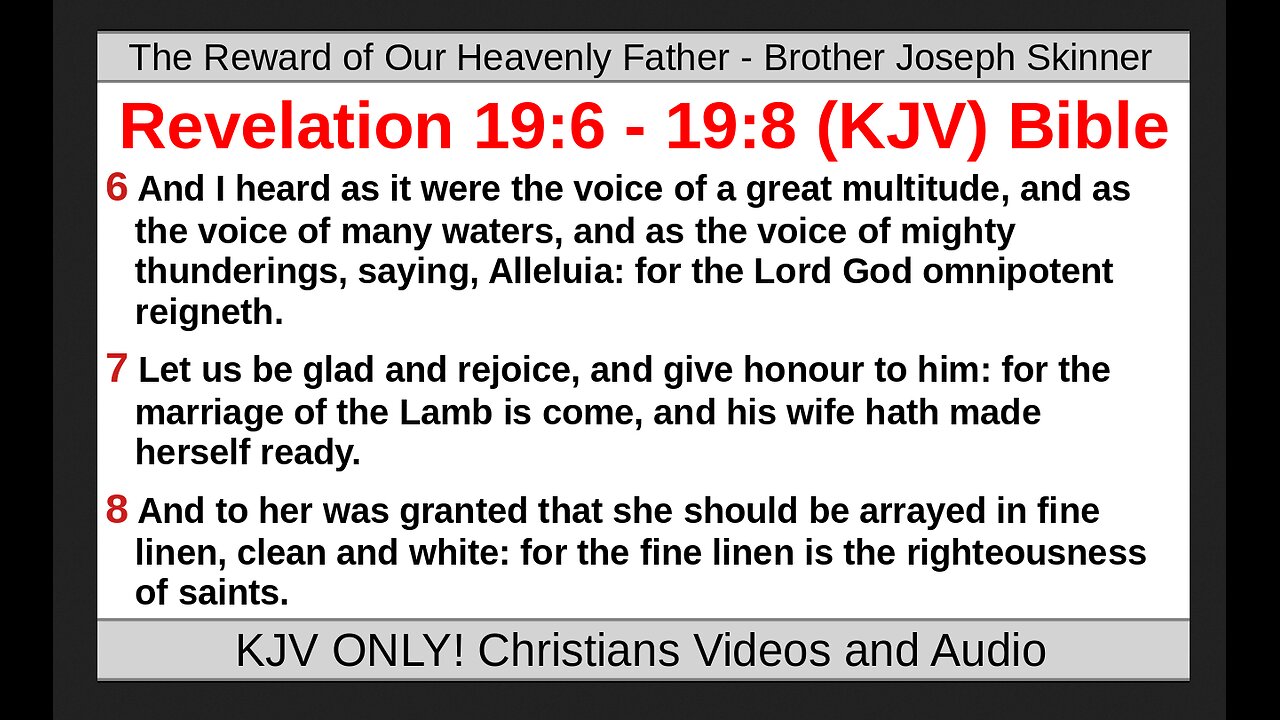 The Reward of Our Heavenly Father - Brother Joseph Skinner