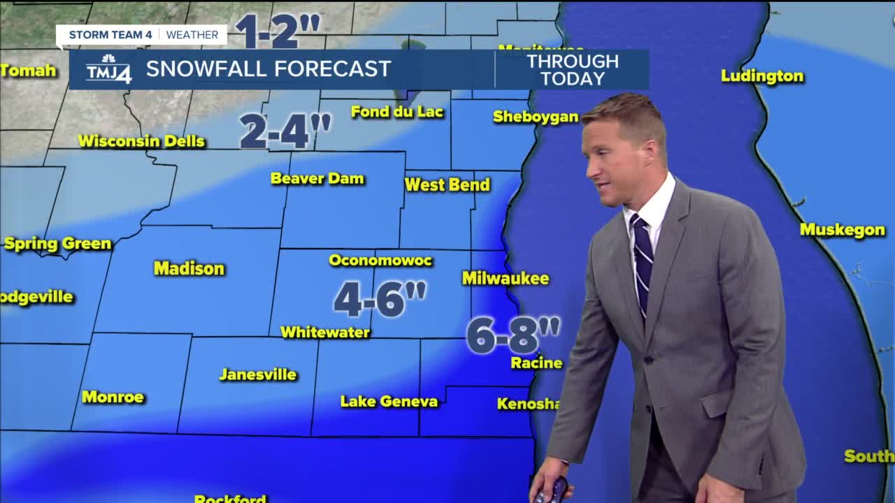 Storm brings several inches of snow to SE Wisconsin