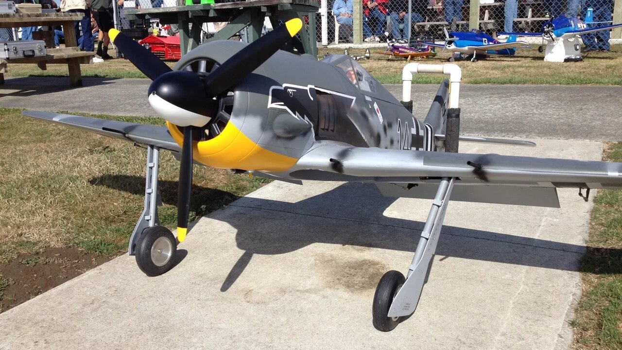 Top Flite Giant Scale Focke Wulf FW-190 WWII RC Plane at Warbirds Over Whatcom