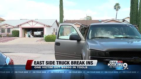 Two east side vehicles targeted in "break ins"