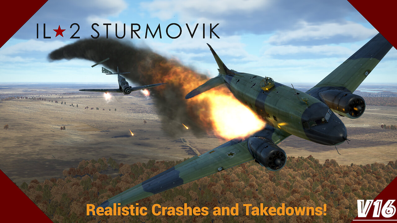 Realistic Airplane Crashes and Collisions V16 | IL-2 Sturmovik