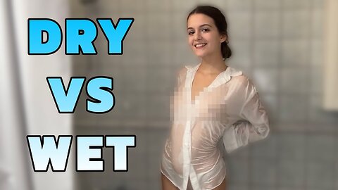 [4K] Transparent Clothes Haul Dry vs Wet | Try on Haul with Emily