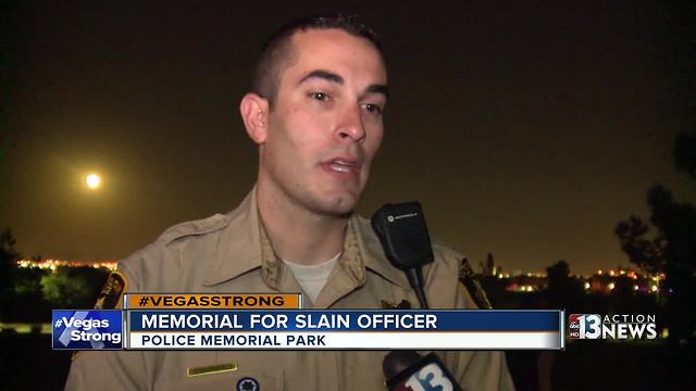 Las Vegas Police pay tribute to fallen officer