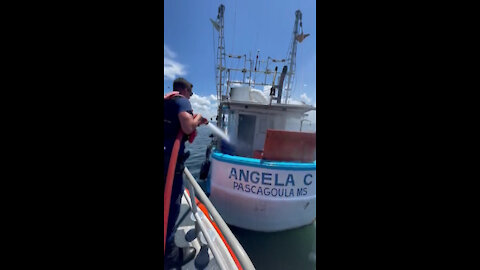 Coast Guard, partner agency rescue 2 from boat fire east of the Skyway Bridge