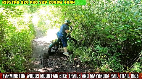 Farrington Woods Mountain bike trails, Maybrook Rail Trail. Ridstar Q20 Pro, Engwe Engine Pro 2.0