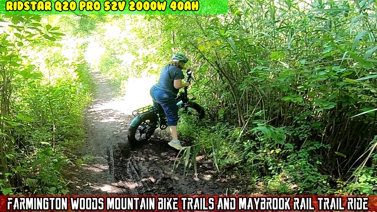Farrington Woods Mountain bike trails, Maybrook Rail Trail. Ridstar Q20 Pro, Engwe Engine Pro 2.0