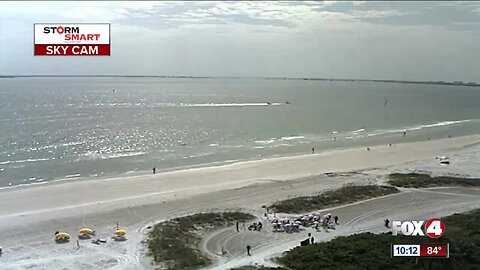 Beach cam time lapse shows wedding on Fort Myers Beach