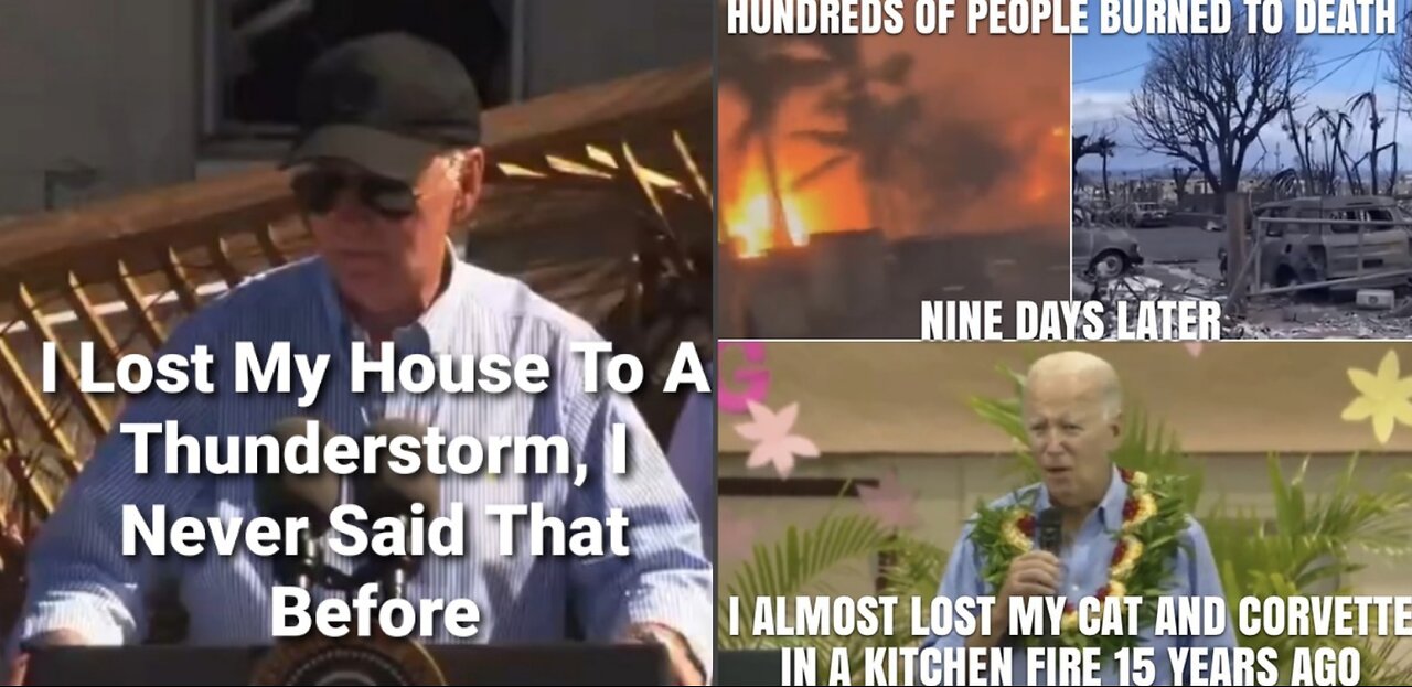 Biden Tells Hurricane Victims He Can Relate Because Lightning Struck His House, Remember Lahaina