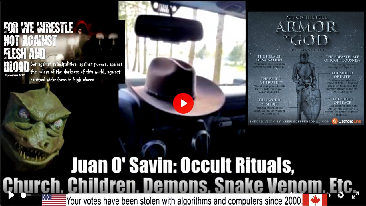 Juan O' Savin: Occult Rituals, Church, Children, Demons, Snake Venom, Etc.