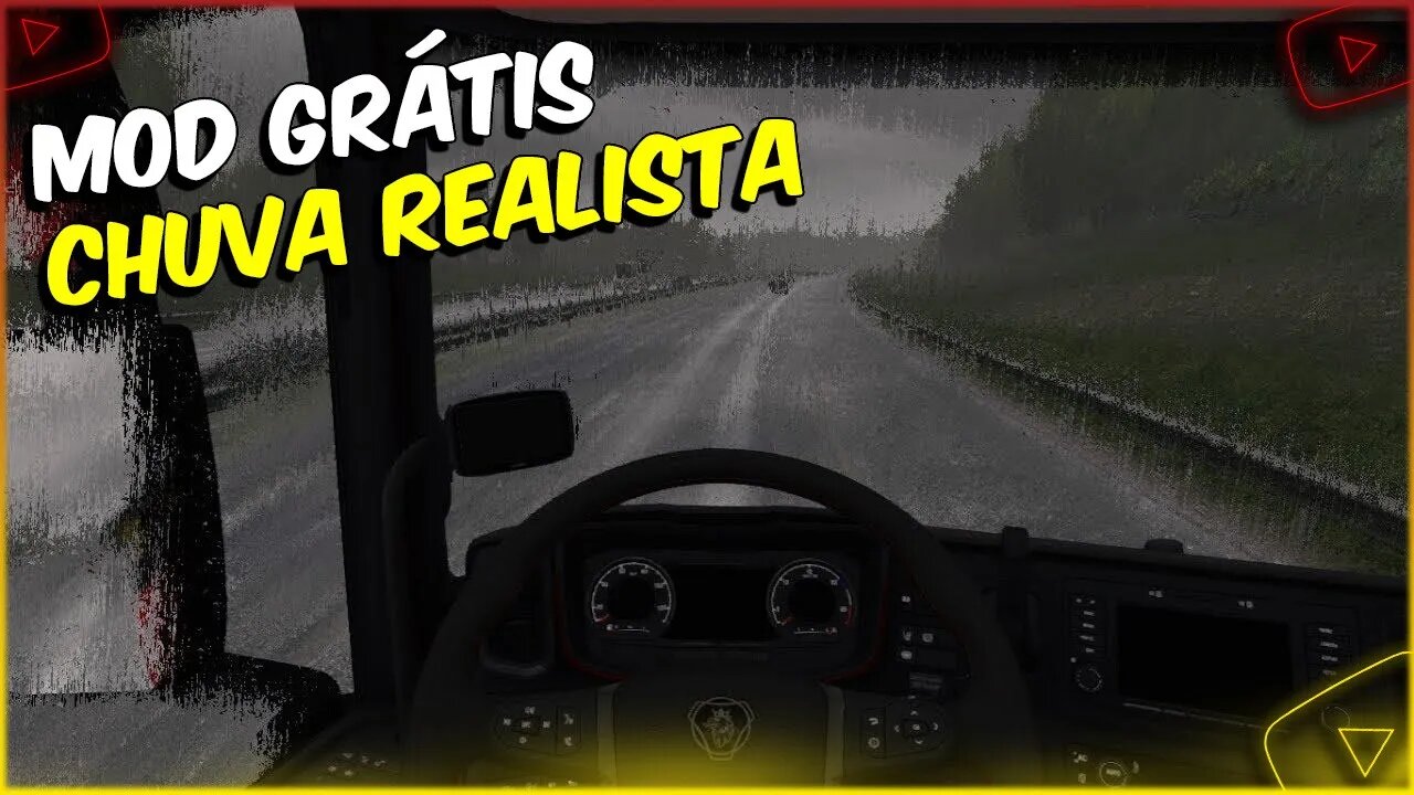 Mod Chuva Realista Com Nevoeiros e Novos Sons de Trovão e Raios Euro Truck Simulator 2 1.45 1.46