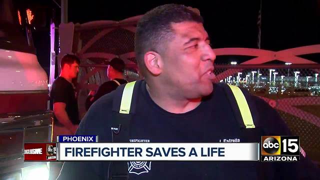 Phoenix firefighter saves a life