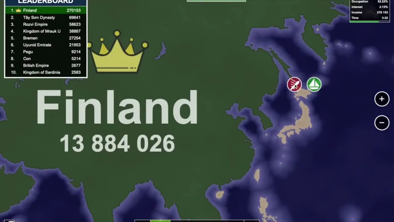 Timelapse: Taking Over World as Finland