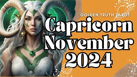 ♑️🔮CAPRICORN Tarot reading predictions for November 2024🔮♑️