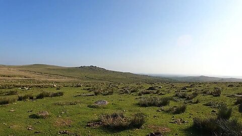 panoramic view at four winds car park Dartmoor 27th May 2023