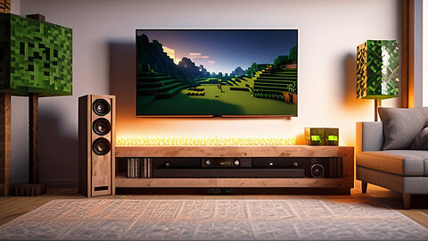 Minecraft | How To Make A TV With Stereo Speakers