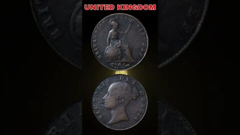United Kingdom ½ Penny 1854.#shorts #coinnotesz