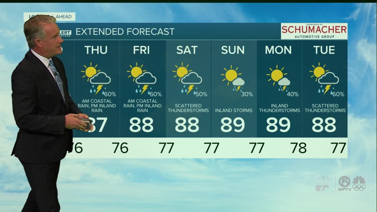 Latest Weather Forecast 6 p.m. Tuesday