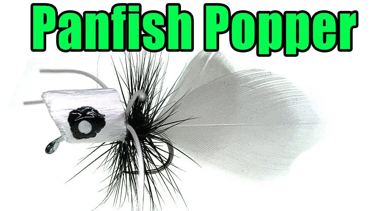 Micro Panfish Popper Fly Tying Instructions - (Great for Small/Medium Bluegill!)