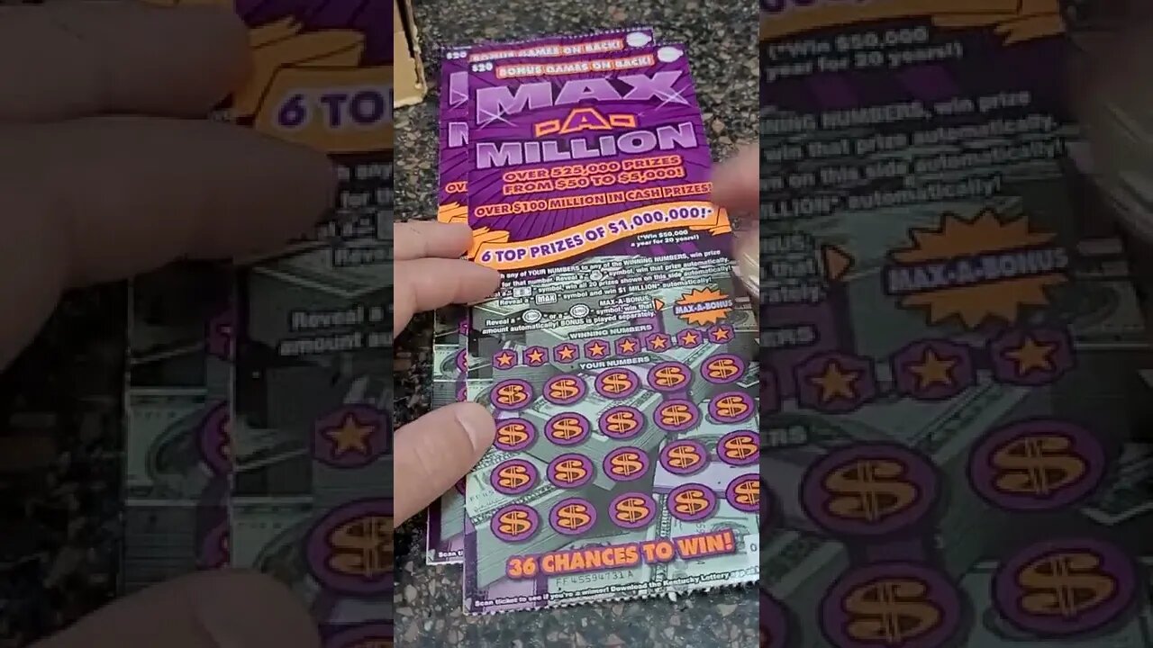 $20 Lottery Ticket Scratch Off Test Max A Million!