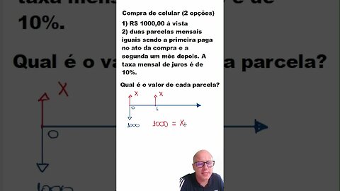 Encontre o valor da prestação na compra do celular. #Finanças #shorts