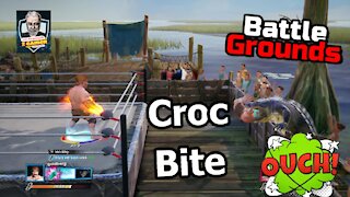 WWE Battlegrounds ouch Billy Huggins Feed Jack Roberts to Crocodile