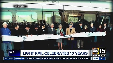 Light rail celebrates 10 years in motion