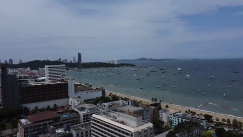 Pattaya, Thailand - Drone Pan at View Talay