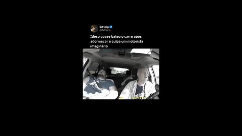 Idoso culpa motorista imaginário por quase bater