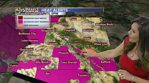Weather Action Day: Excessive Heat Warning until 9 pm