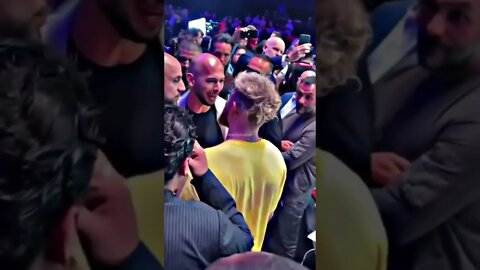 Andrew Tate vs Jake Paul FACEOFF 😬 #shorts #andrewtate #jakepaul