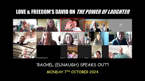 David Love and Freedom on Rachel Speaks Out! Monday 7th Oct 2024