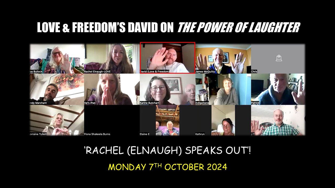 David Love and Freedom on Rachel Speaks Out! Monday 7th Oct 2024
