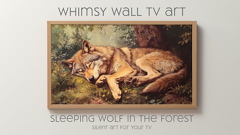 Wolf Sleeping In The Forest -Vintage Art for Relaxation: Silent Art For Your TV 4K