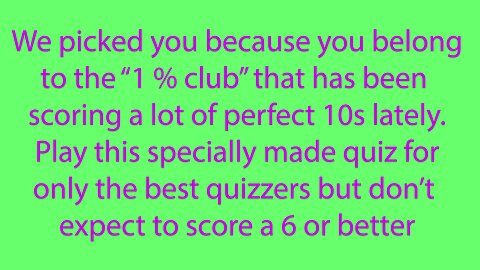 1% Club Trivia Quiz
