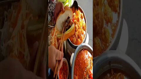 🇻🇳 Banh Mi Street food with Vegetables and fish #health #shorts