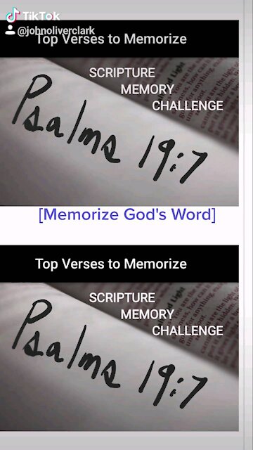 Top Verses To Memorize, Psalm 19:7