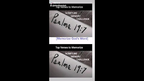 Top Verses To Memorize, Psalm 19:7