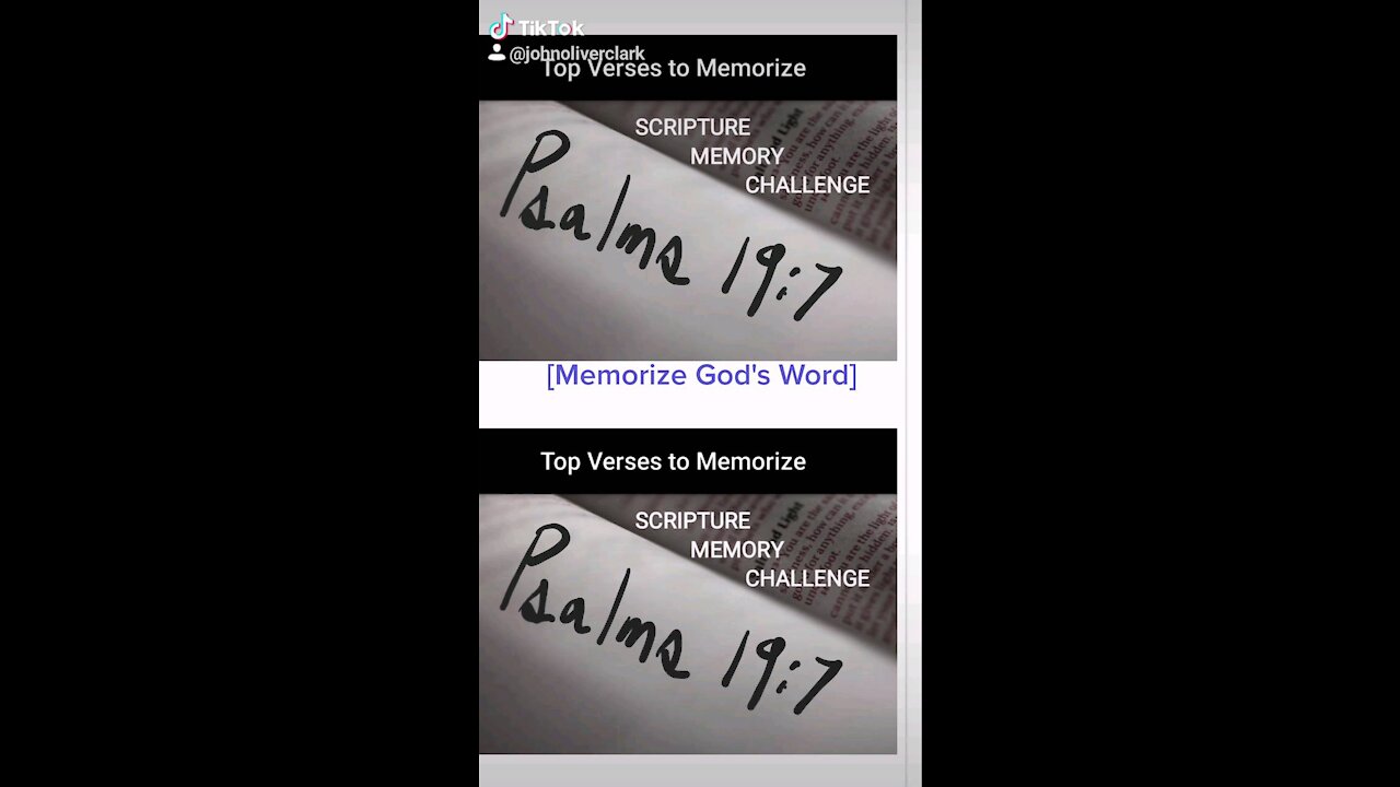 Top Verses To Memorize, Psalm 19:7