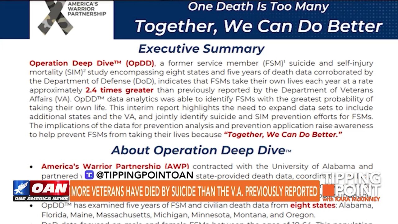 Tipping Point - More Veterans Have Died by Suicide Than the V.A. Previously Reported
