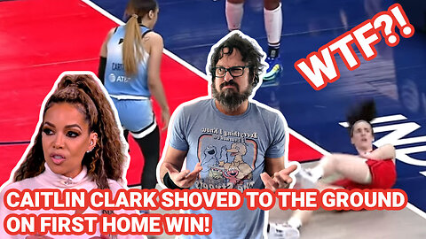 CAITLIN CLARK SHOVED to the GROUND on First HOME WIN!