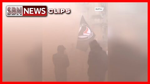 Scenes of Violence as Antifa Rioted in Leipzig, Germany - 3976