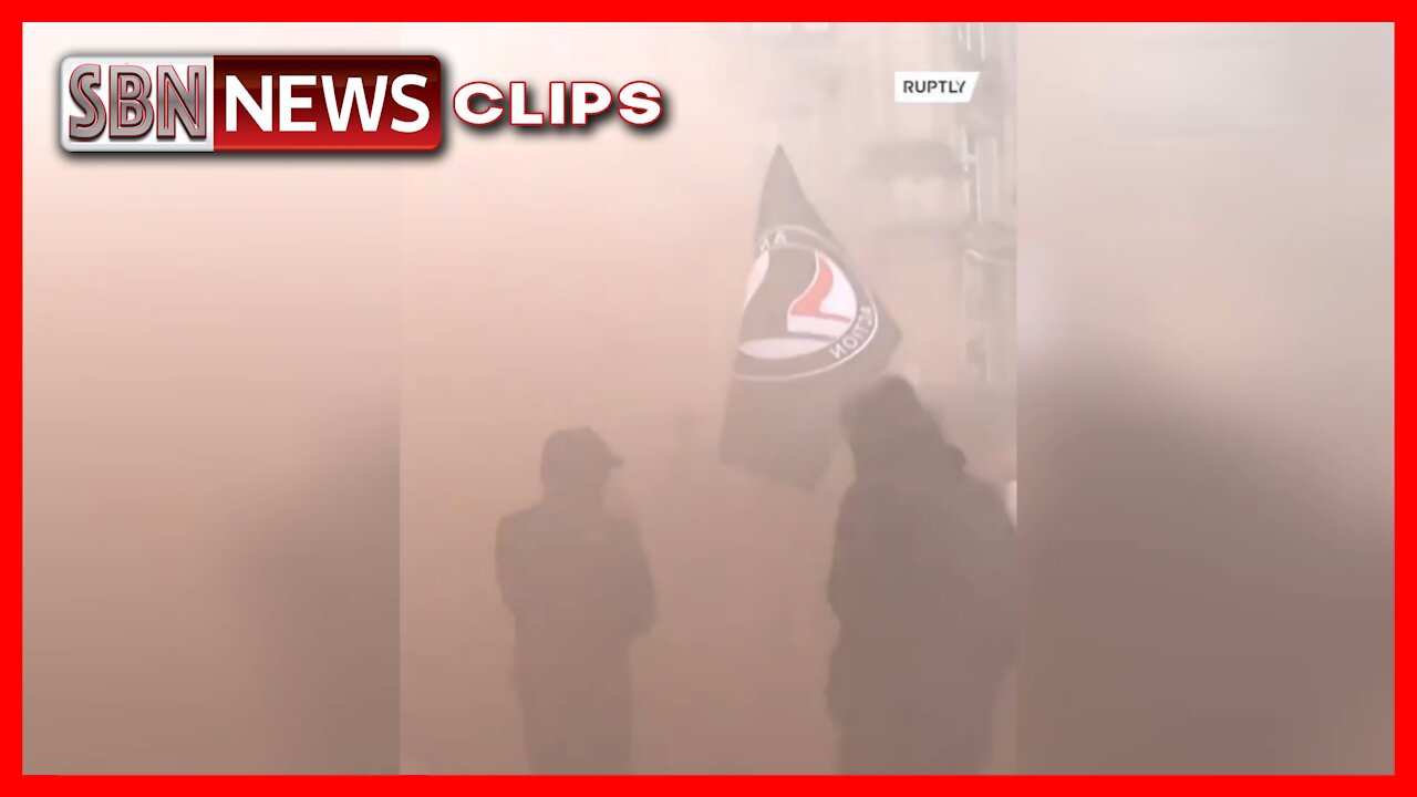 Scenes of Violence as Antifa Rioted in Leipzig, Germany - 3976