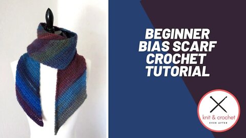 Left Hand Beginner Bias Scarf Free Crochet Pattern Workshop