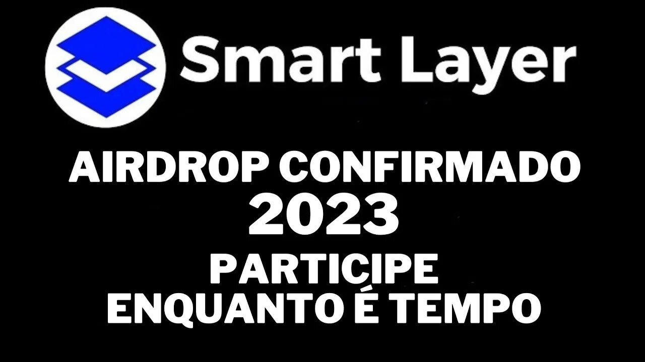 AIRDROP SMART LAYER GANHE TOKENS SLN DE GOVERNANÇA NESSE PROJETO QUE SAI ANTES DO FIM DO ANO