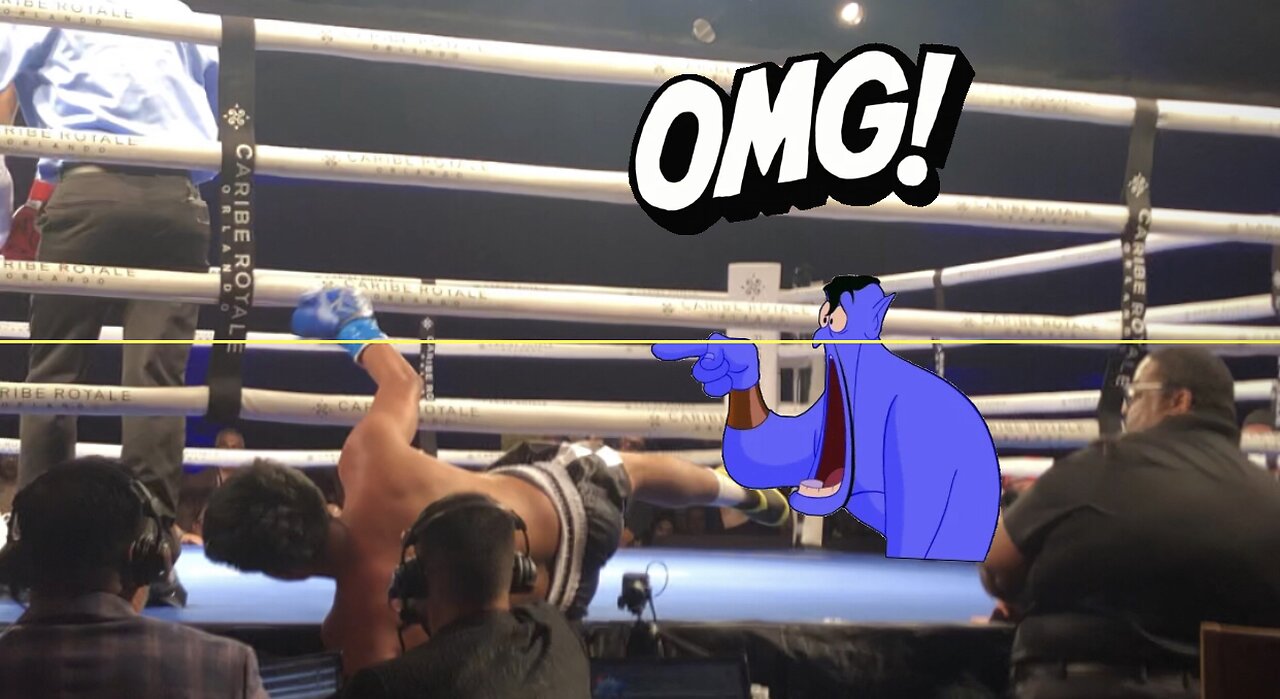 He got knocked out the ring